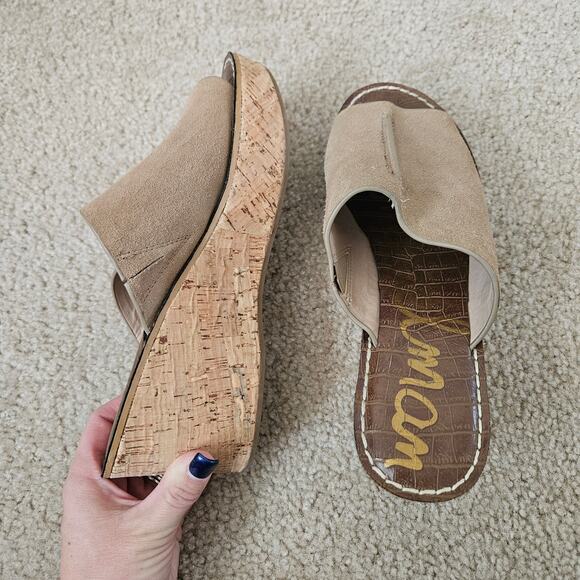 Sam Edelman Women's Ranger Cork Wedge Heel Slides 8.5 - Picture 5 of 8